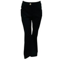 Load image into Gallery viewer, Chanel Black 2012 Classic Viscose Stretch Pants with Geometric CC Logo Buttons
