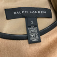 Load image into Gallery viewer, Ralph Lauren Black Label Tan / Black Lamb Leather Trimmed Baby Camel Hair Dress
