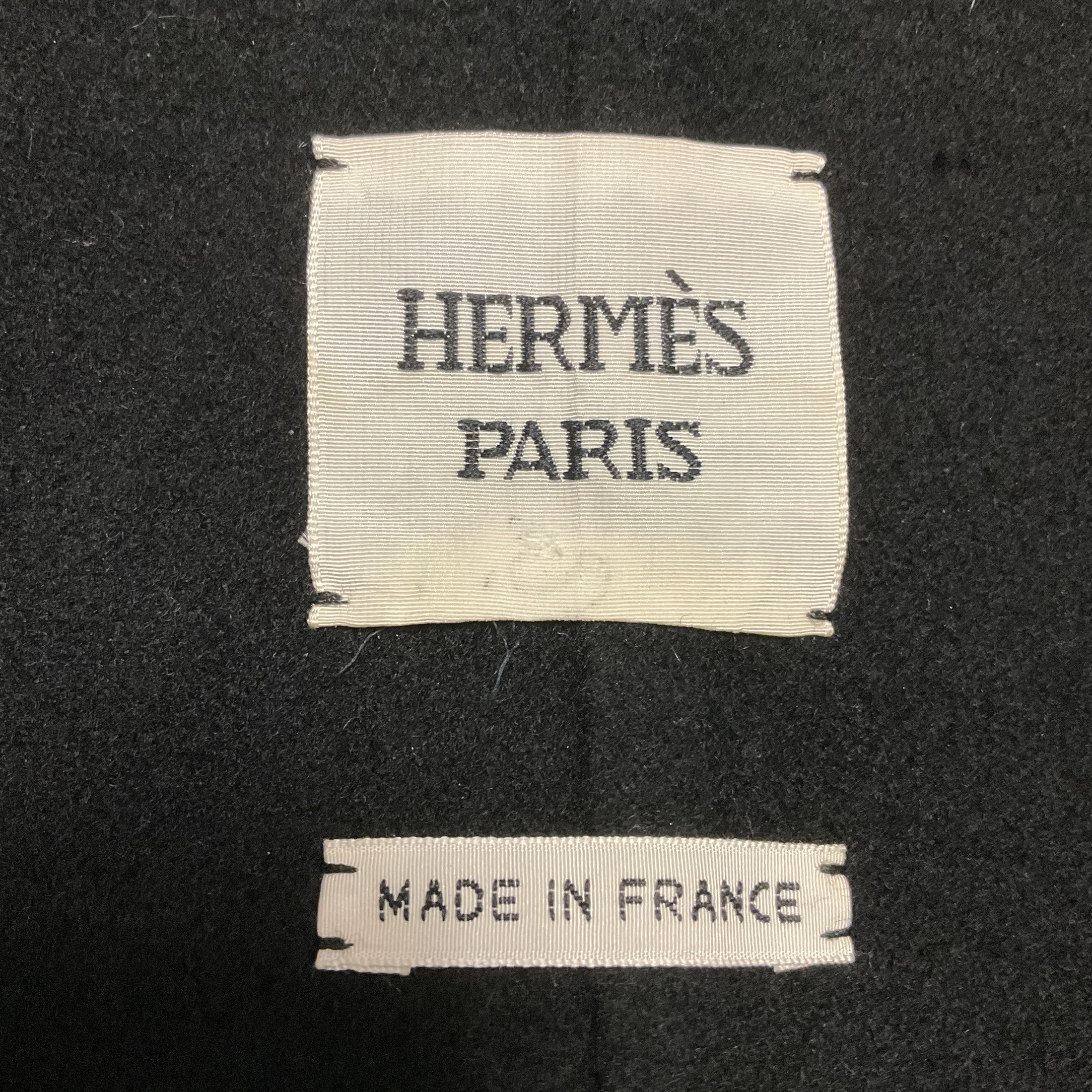 Hermes Black Zip Front Cashmere Vest with Brown Mink Fur and Calfskin Leather Details
