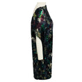 Load image into Gallery viewer, Malandrino by Catherine Malandrino Black / Purple / Green Multi Iridescent Sequined Asymmetrical Silk Dress
