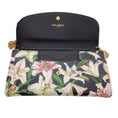 Load image into Gallery viewer, Dolce & Gabbana Dauphine Black Multi Embellished Floral Printed Calfskin Leather Clutch / Crossbody Bag
