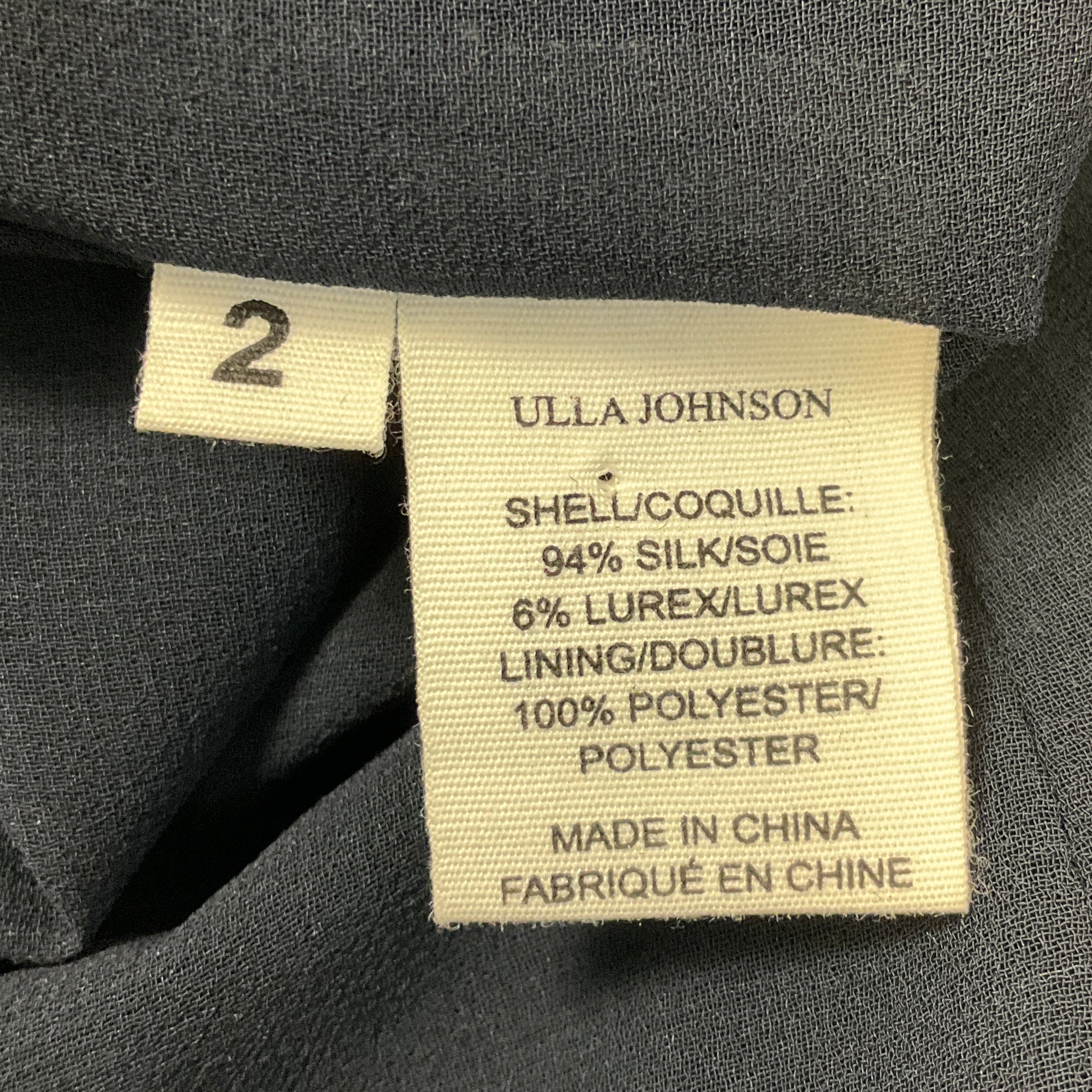 Ulla Johnson Light Blue Metallic Shimmer Twist Front Silk Maxi Dress