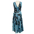 Load image into Gallery viewer, Ulla Johnson Light Blue Metallic Shimmer Twist Front Silk Maxi Dress
