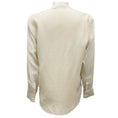 Load image into Gallery viewer, Christian Dior Ivory Pinstriped Bee Embroidered Silk Blouse
