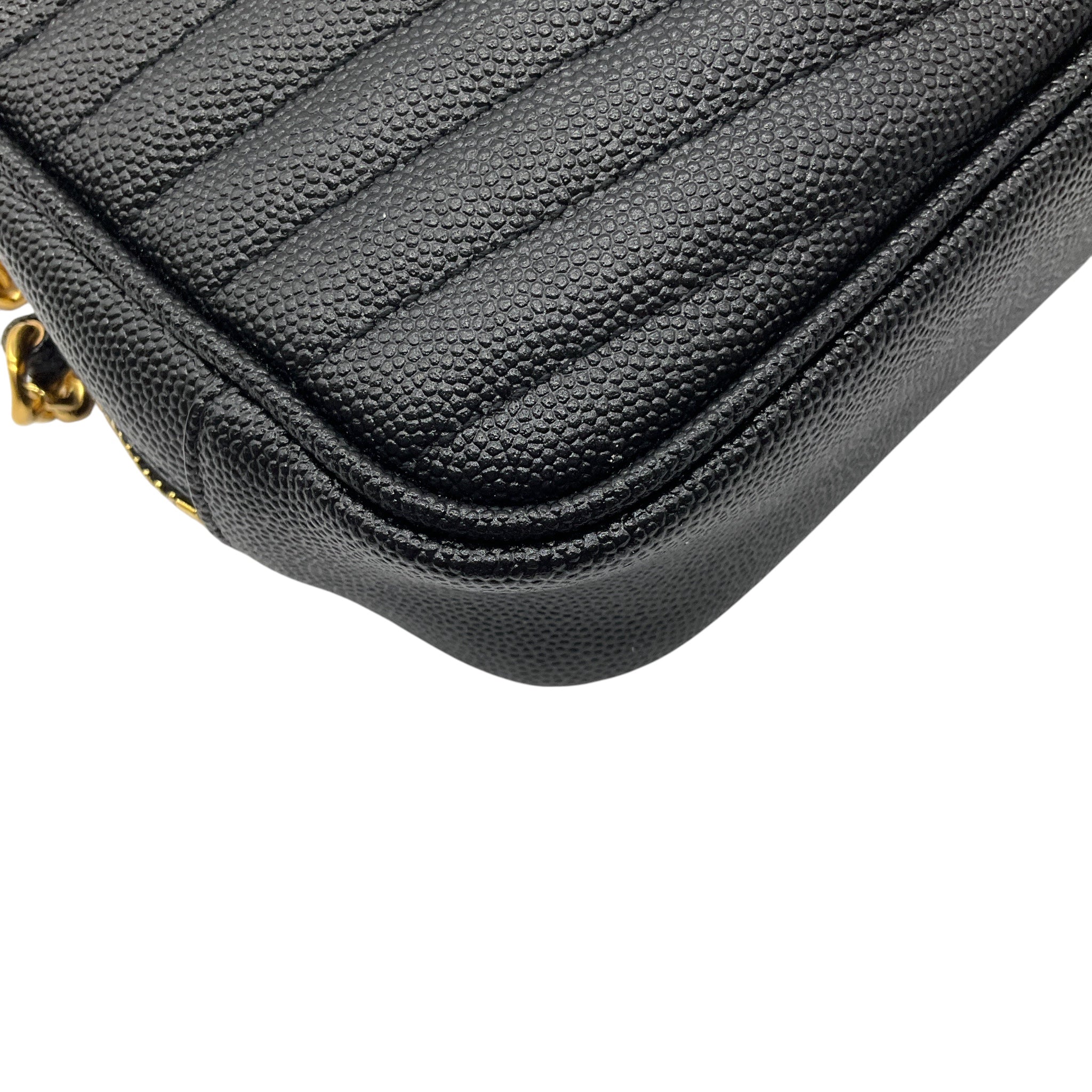 Saint Laurent Black Matelasse Chevron Quilted Calfskin Leather Mini Lou Camera Bag