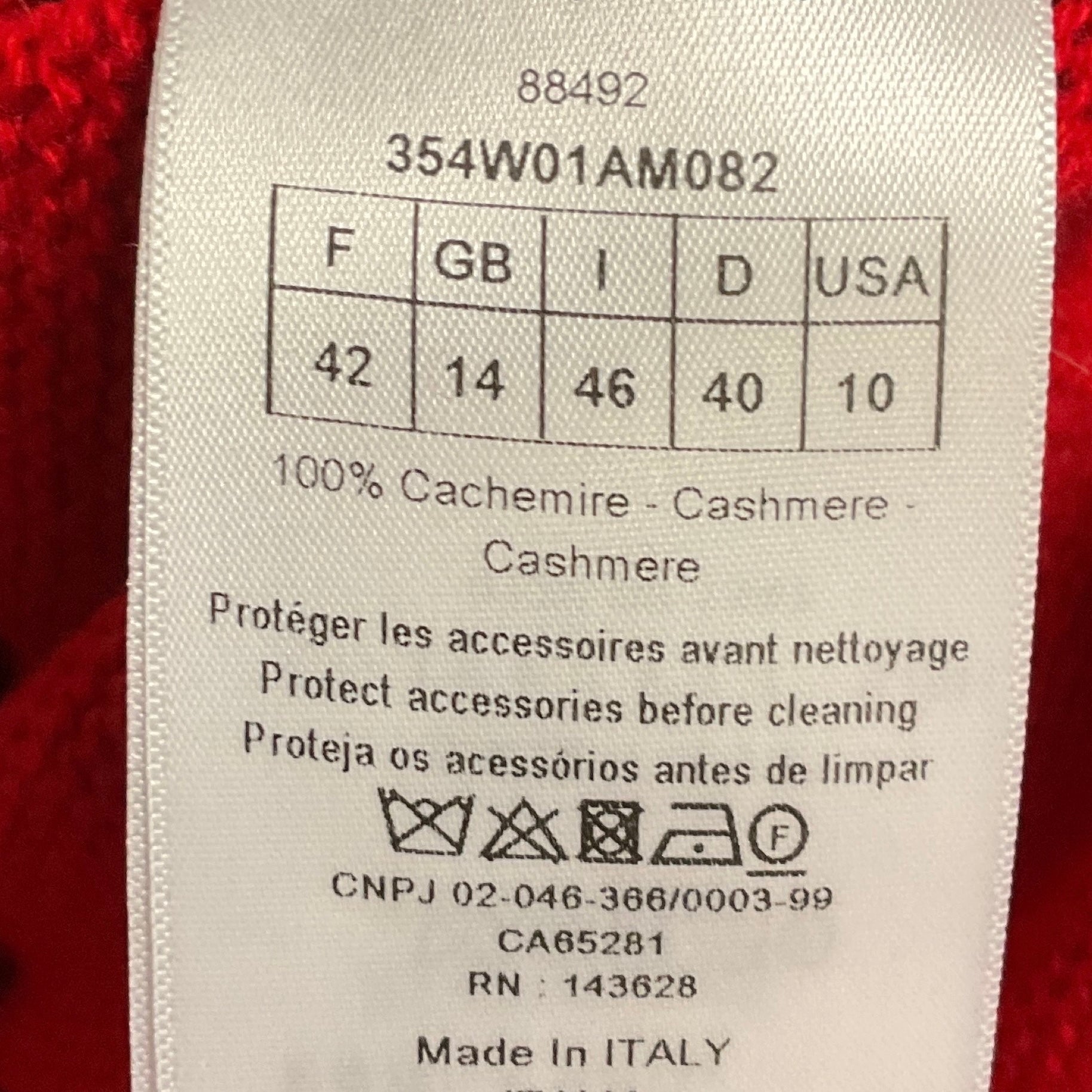 Christian Dior Red Dior Tribales Cashmere Cardigan and Matching Top Twin Set