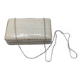 Load image into Gallery viewer, Judith Leiber White Alligator Skin Leather Clutch Bag
