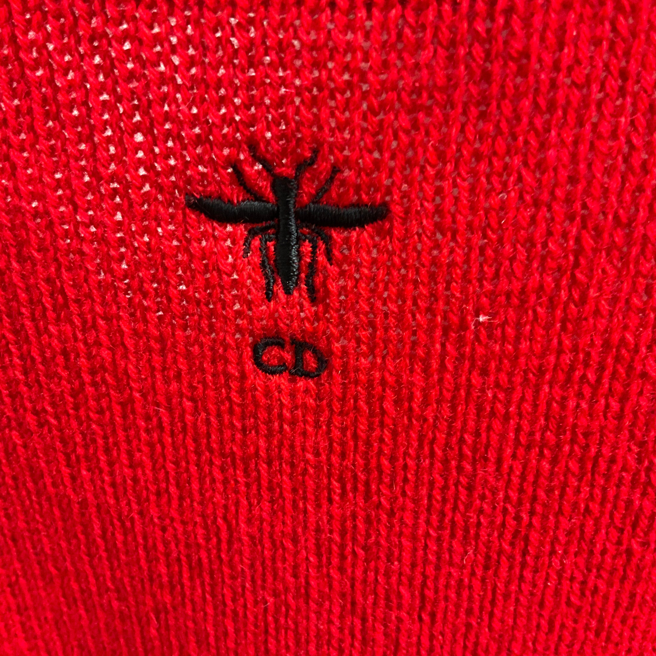 Christian Dior Red Dior Tribales Cashmere Cardigan and Matching Top Twin Set
