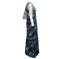 Load image into Gallery viewer, Marchesa Notte Navy Blue / Silver Cape Sleeve Glitter Tulle Gown / Formal Dress
