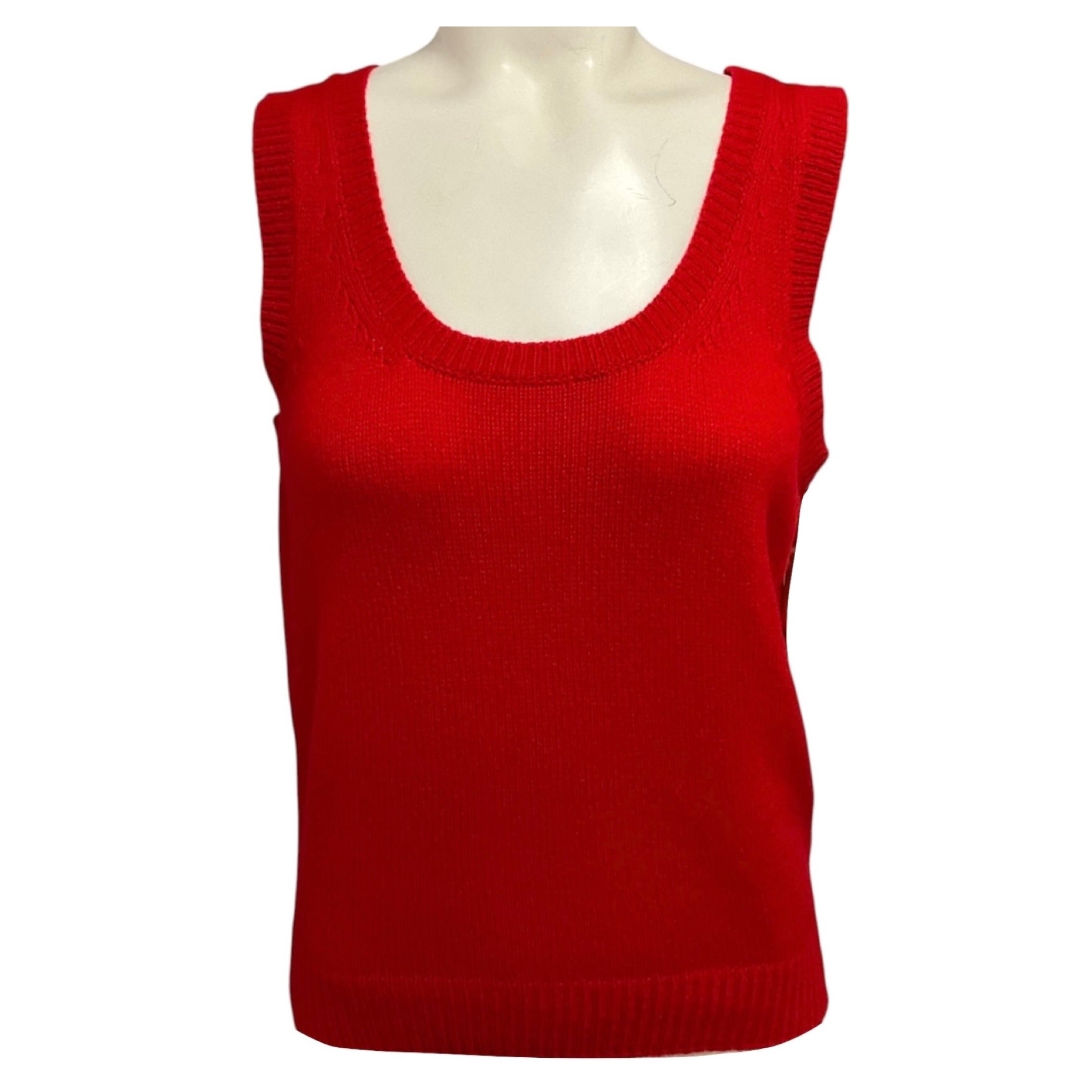 Christian Dior Red Dior Tribales Cashmere Cardigan and Matching Top Twin Set