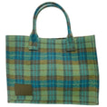 Load image into Gallery viewer, Sandro Blue / Yellow Checked Kasbah Tote Bag
