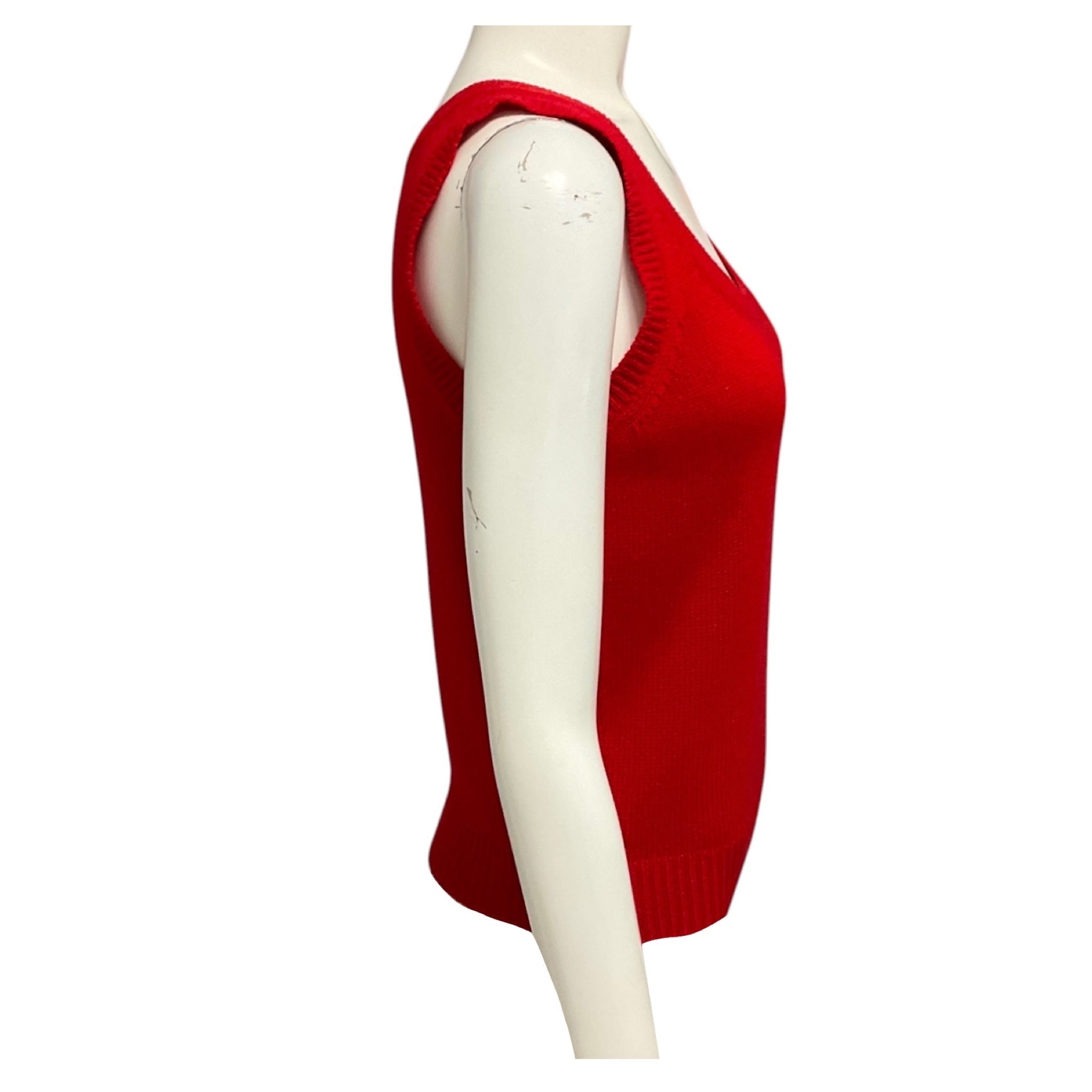 Christian Dior Red Dior Tribales Cashmere Cardigan and Matching Top Twin Set