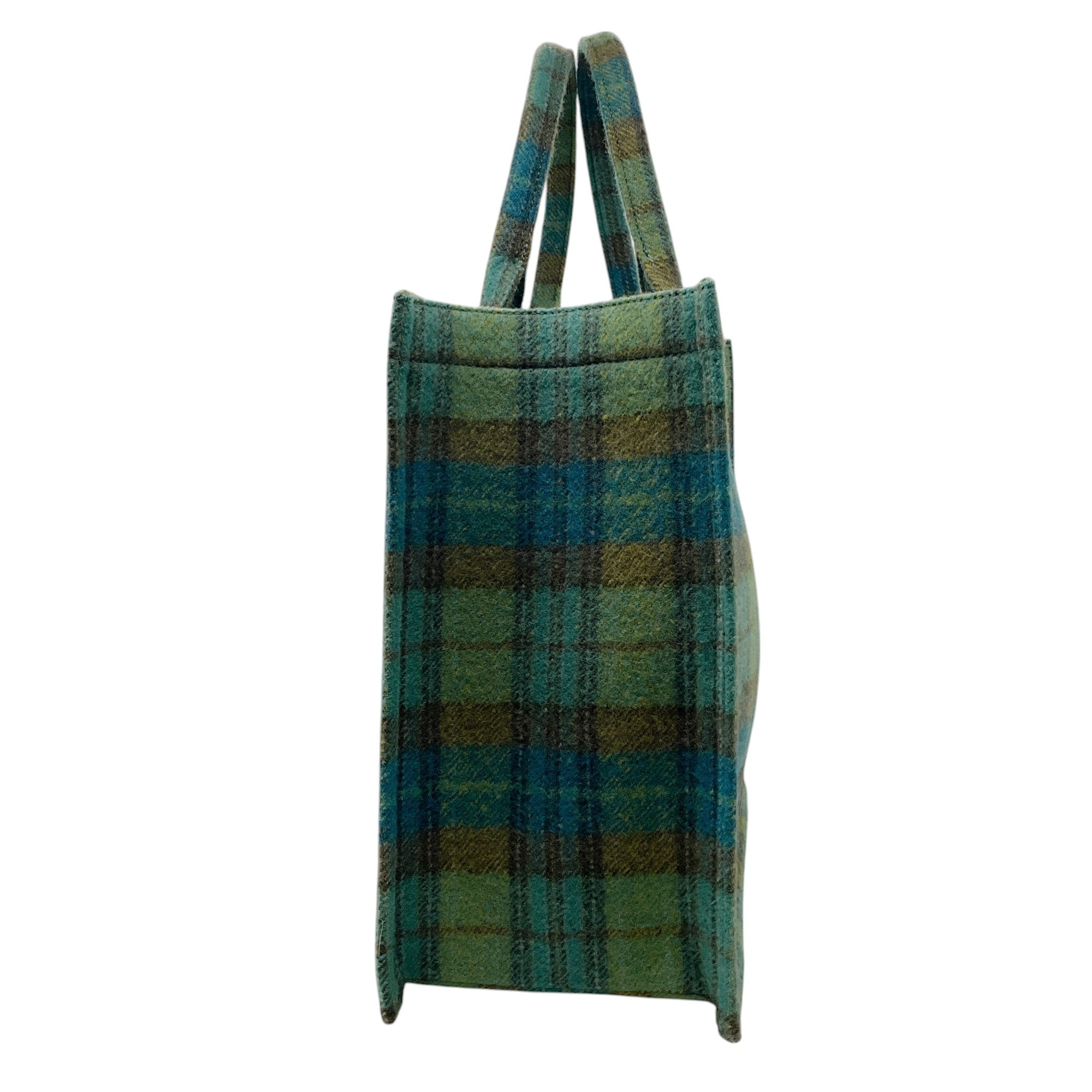 Sandro Blue / Yellow Checked Kasbah Tote Bag