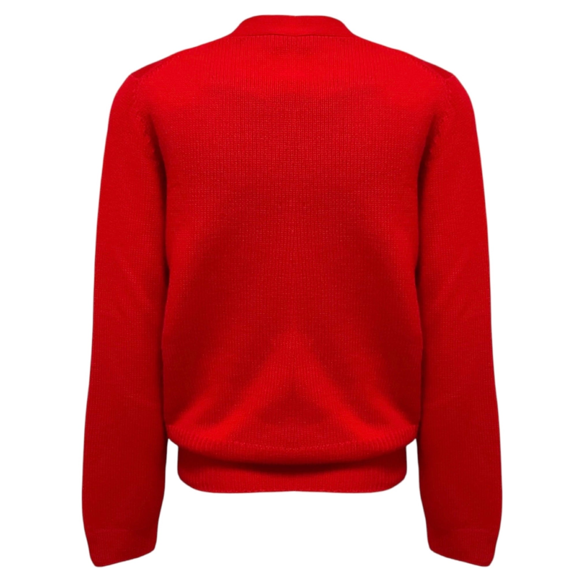 Christian Dior Red Dior Tribales Cashmere Cardigan and Matching Top Twin Set