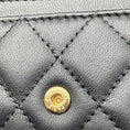 Load image into Gallery viewer, Chanel Black 2023 CC Logo Lucky Charm Classic Flap Card Holder
