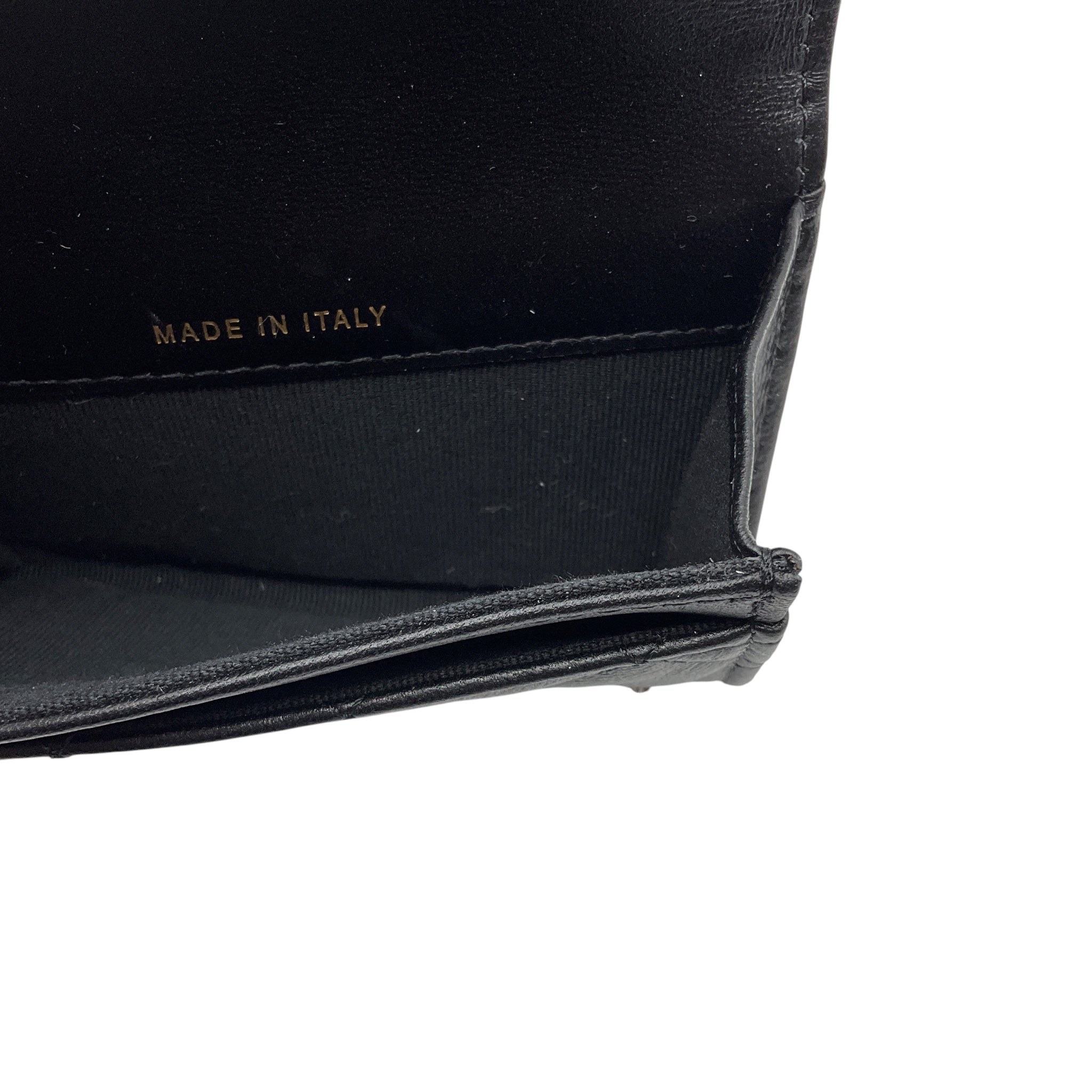 Chanel Black 2023 CC Logo Lucky Charm Classic Flap Card Holder