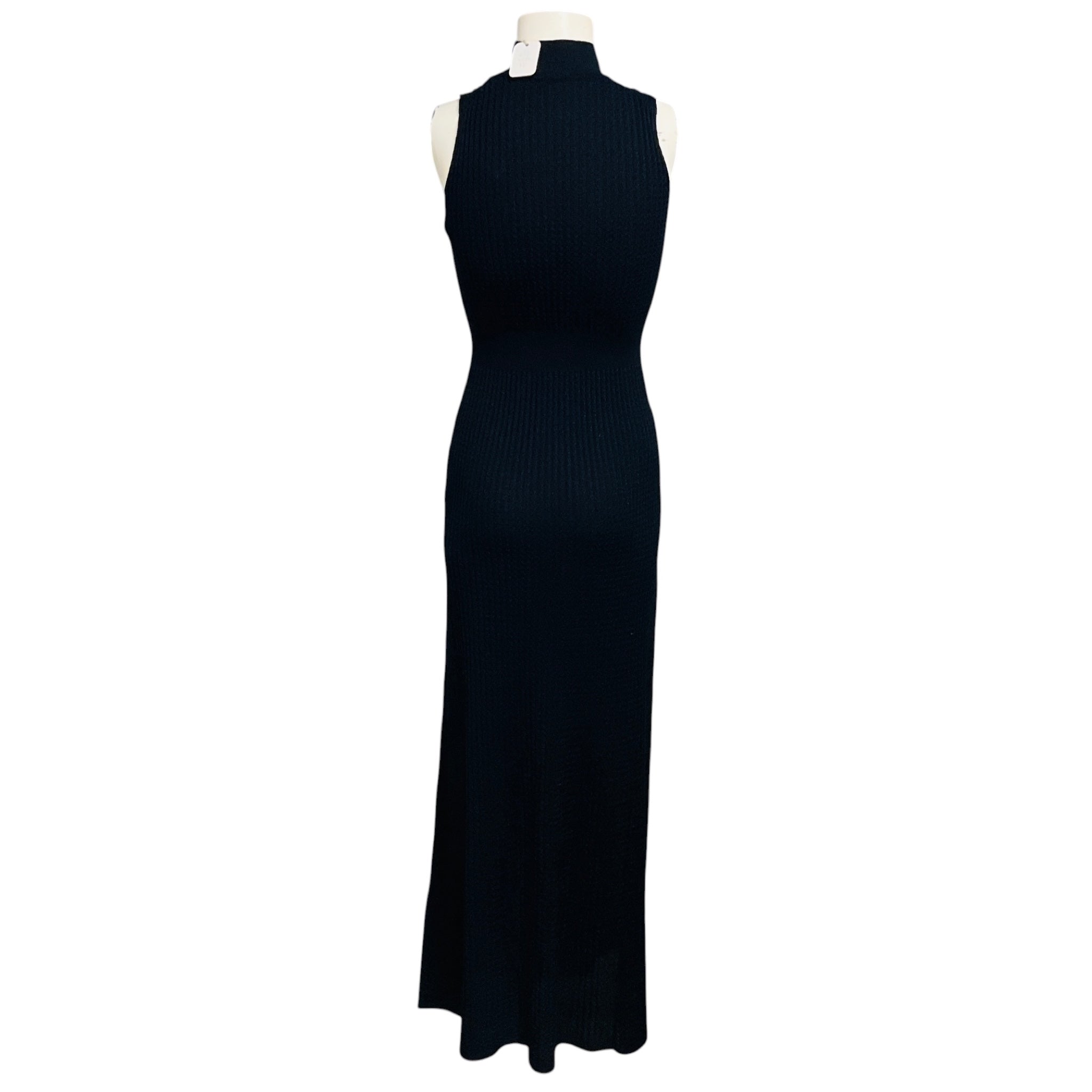 Eleventy Navy Blue Sleeveless Fitted Knit Maxi Dress