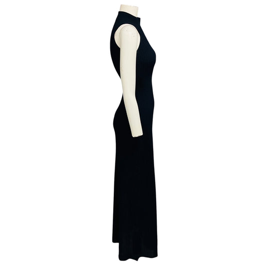 Eleventy Navy Blue Sleeveless Fitted Knit Maxi Dress