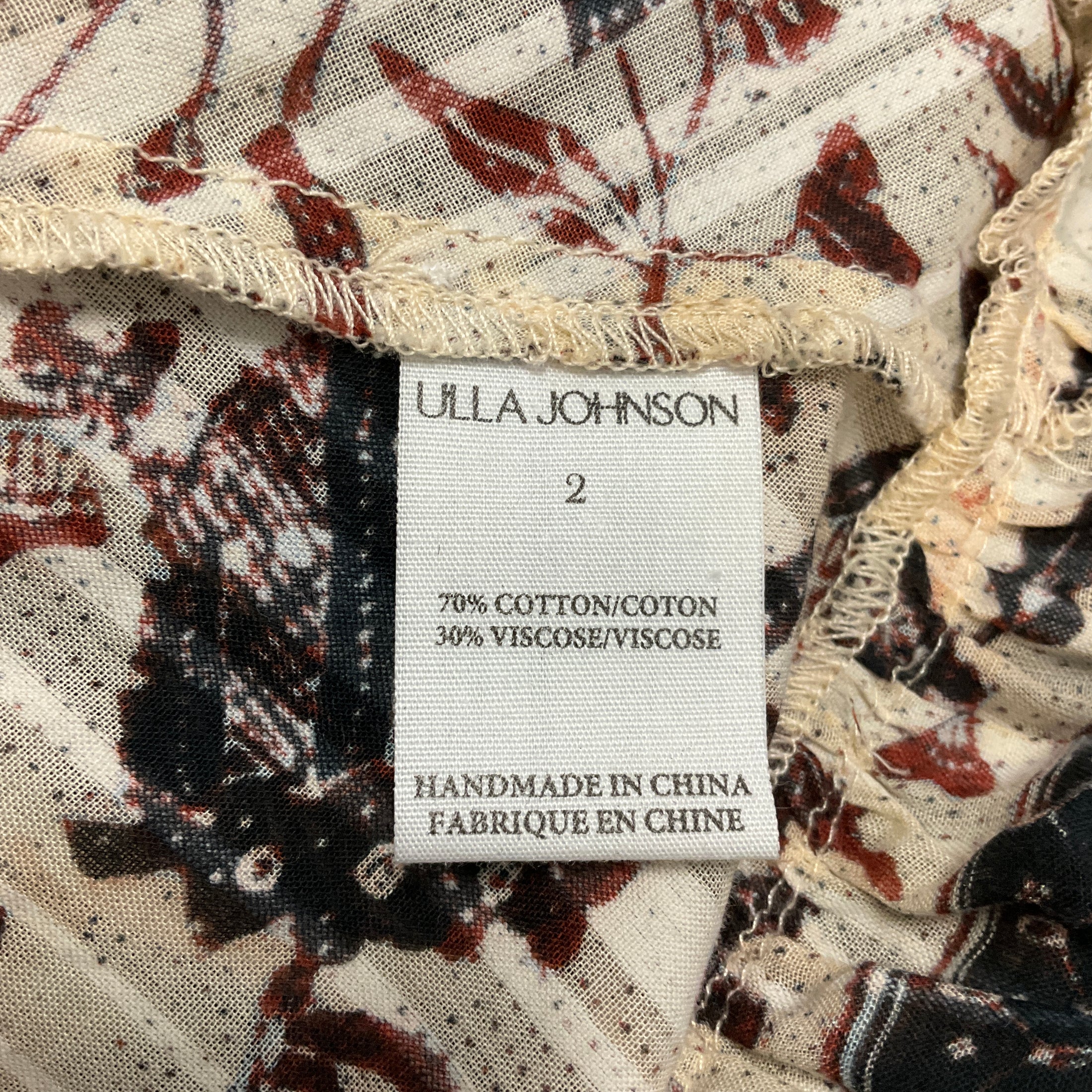 Ulla Johnson Ivory Multi Plumeria Print Ariah Dress