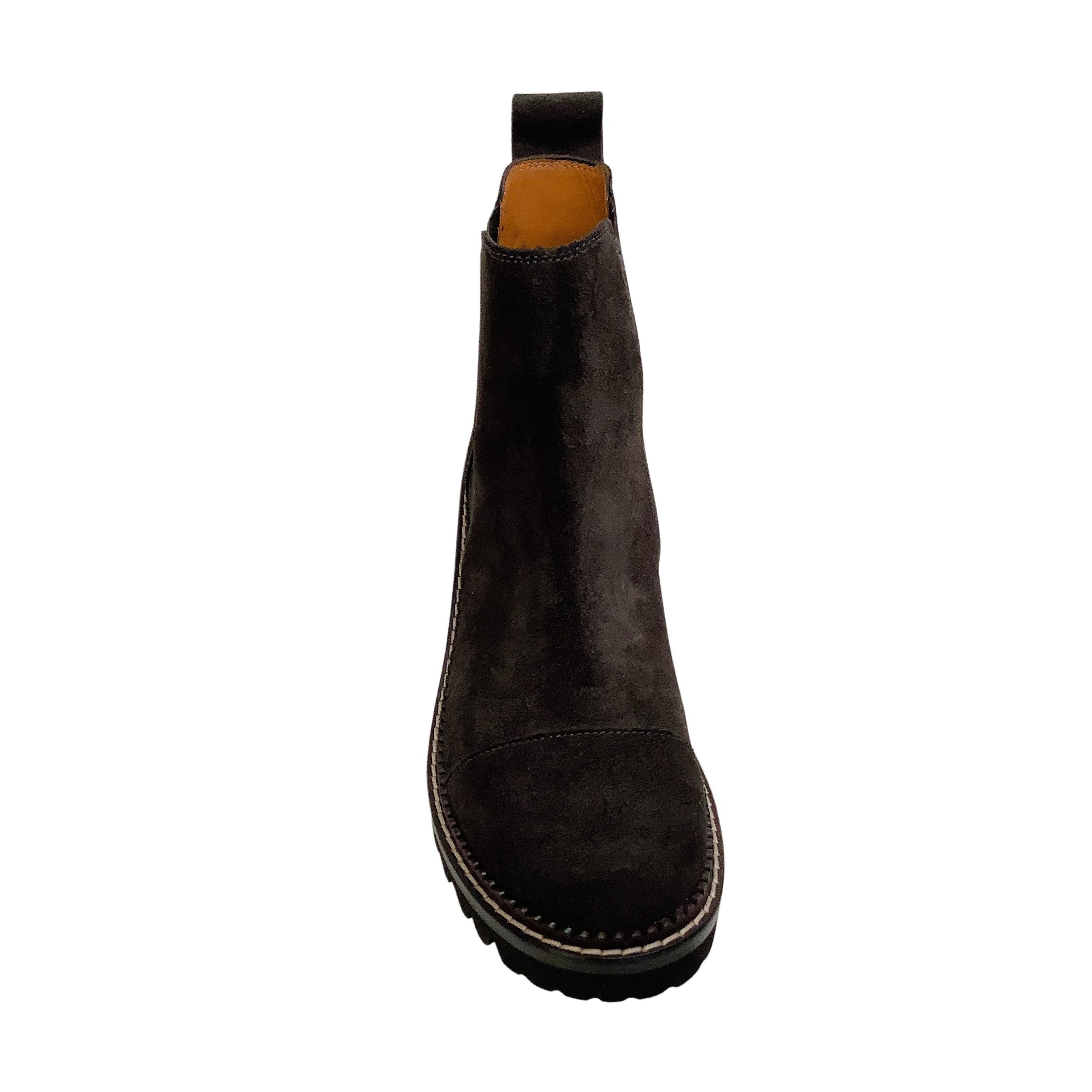 See by Chloe Graphite Suede Mallory Chelsea Boots
