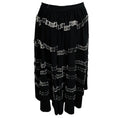 Load image into Gallery viewer, Moschino Runway Black Crepe Midi Skirt with Safety Pins
