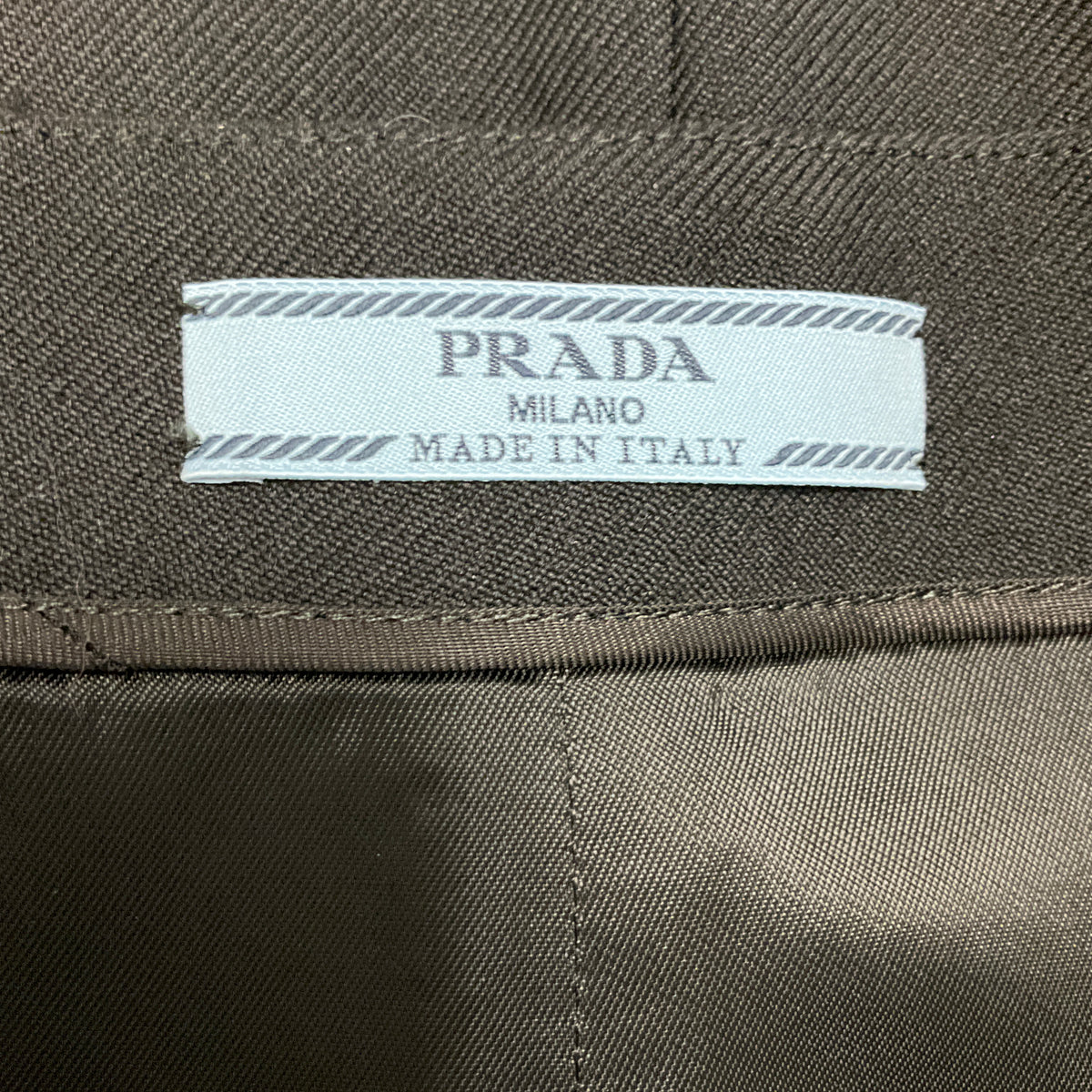 Prada Black Wool Gabardine Pencil Skirt