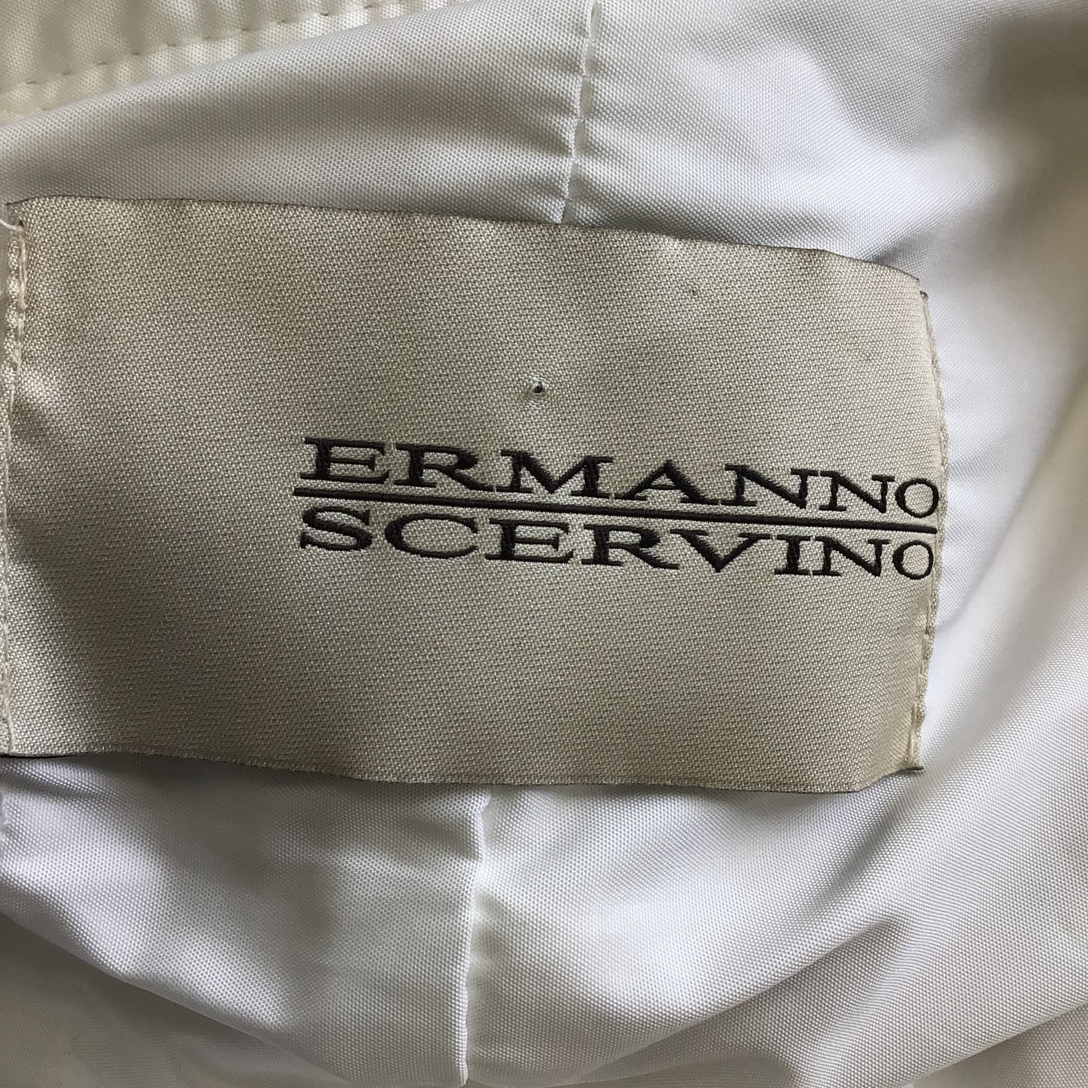 Ermanno Scervino White Embellished Technical Fabric Jacket