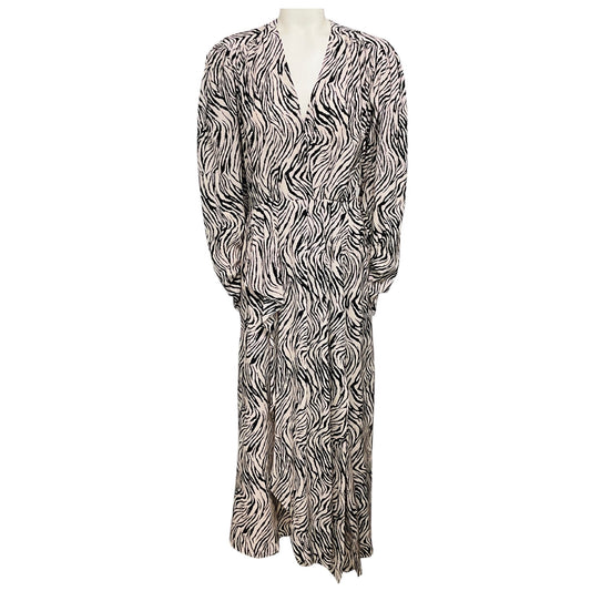 Isabel Marant Ecru / Black Zebra Print Blainea Dress