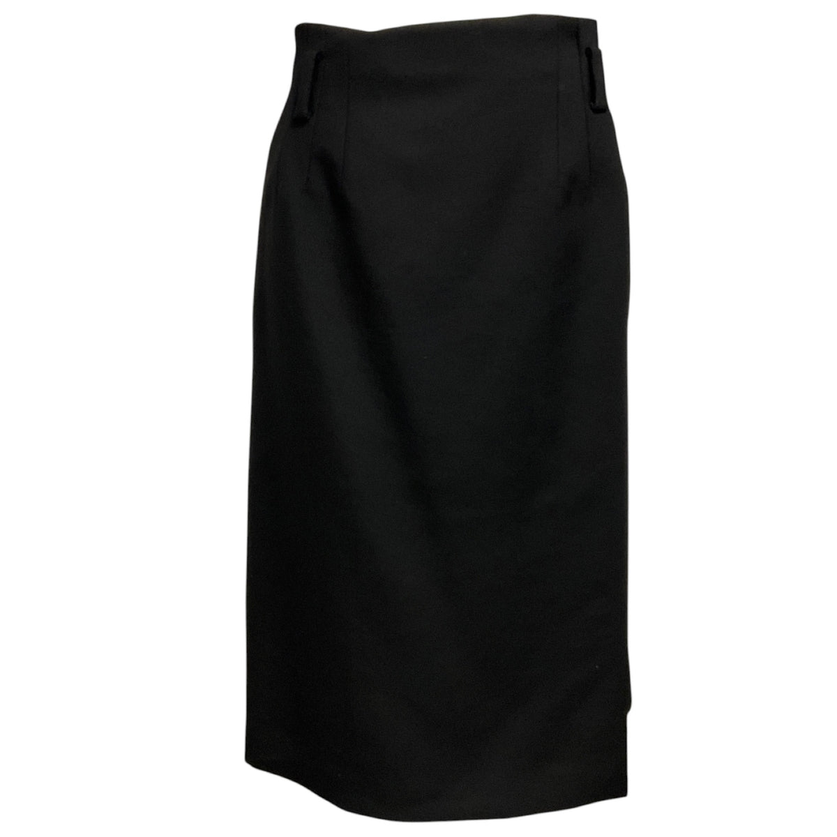 Prada Black Wool Gabardine Pencil Skirt