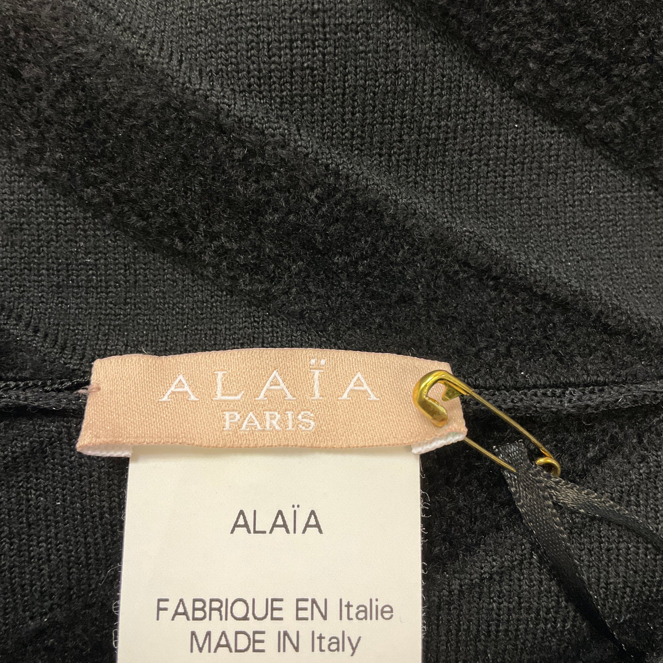 Alaia Black Flared Stretch Knit Jumper