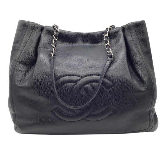Chanel Black Caviar Leather Timeless Tote Bag