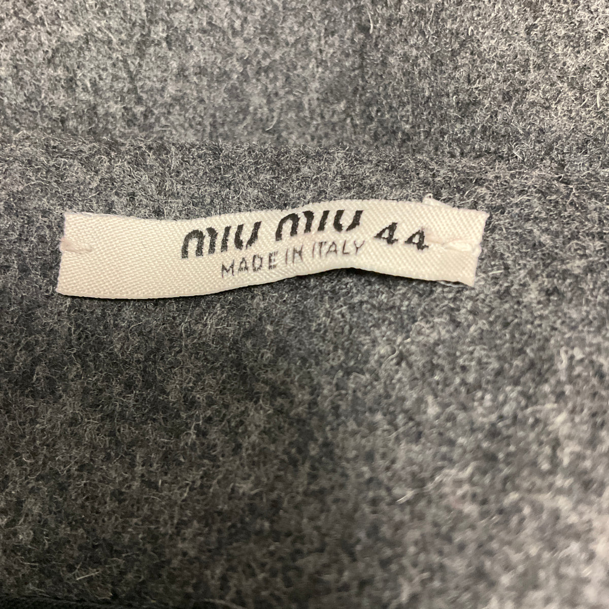 Miu Miu Charcoal Grey Wool Skirt
