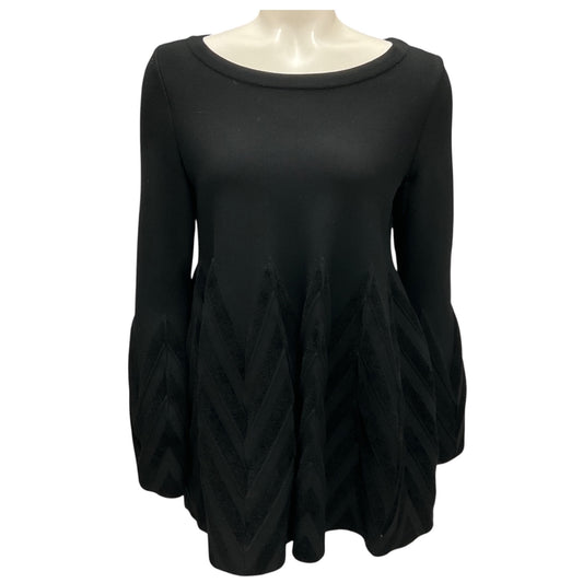 Alaia Black Flared Stretch Knit Jumper