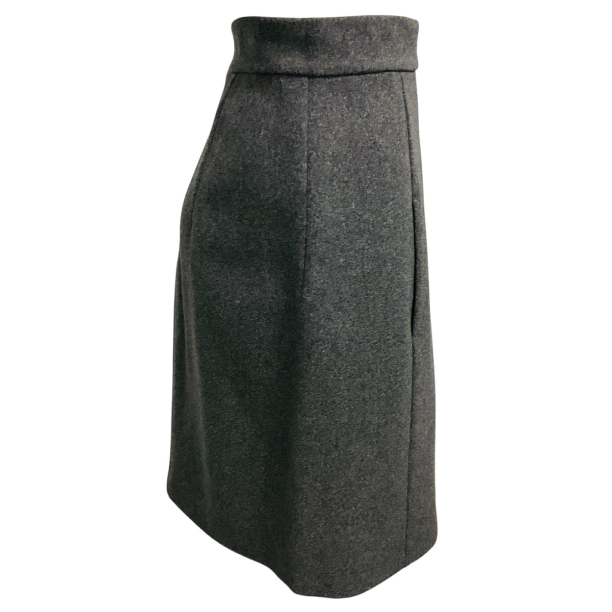Miu Miu Charcoal Grey Wool Skirt