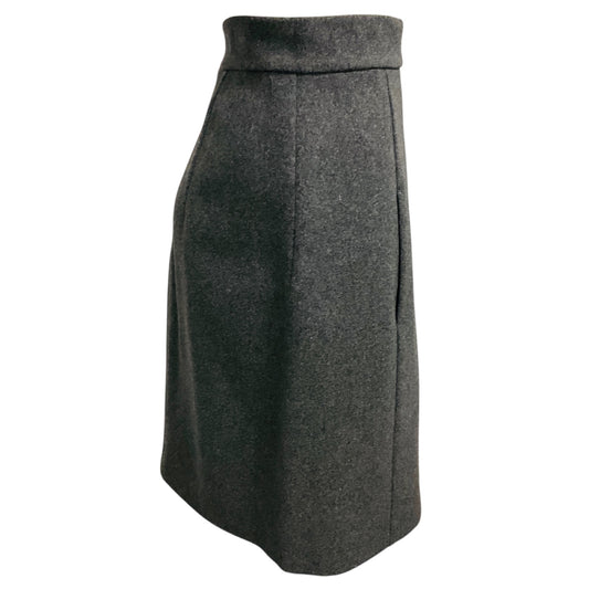 Miu Miu Charcoal Grey Wool Skirt