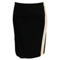 Load image into Gallery viewer, Fendi Black / Ivory Stripe Wool Pencil Skirt
