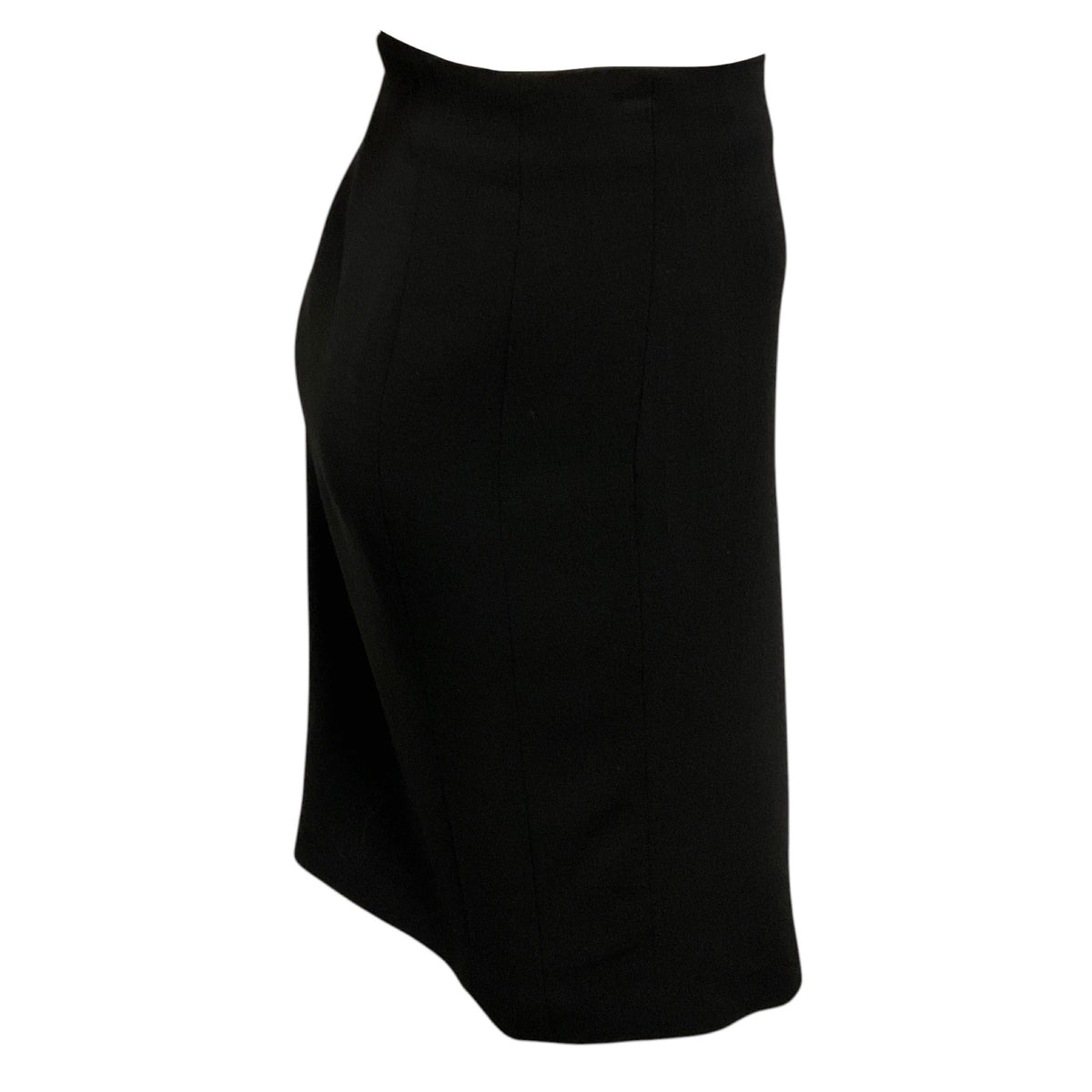 Fendi Black / Ivory Stripe Wool Pencil Skirt