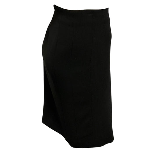 Fendi Black / Ivory Stripe Wool Pencil Skirt