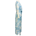 Load image into Gallery viewer, Rocco Ragni Light Blue / White Printed Short Sleeved Maxi Dress
