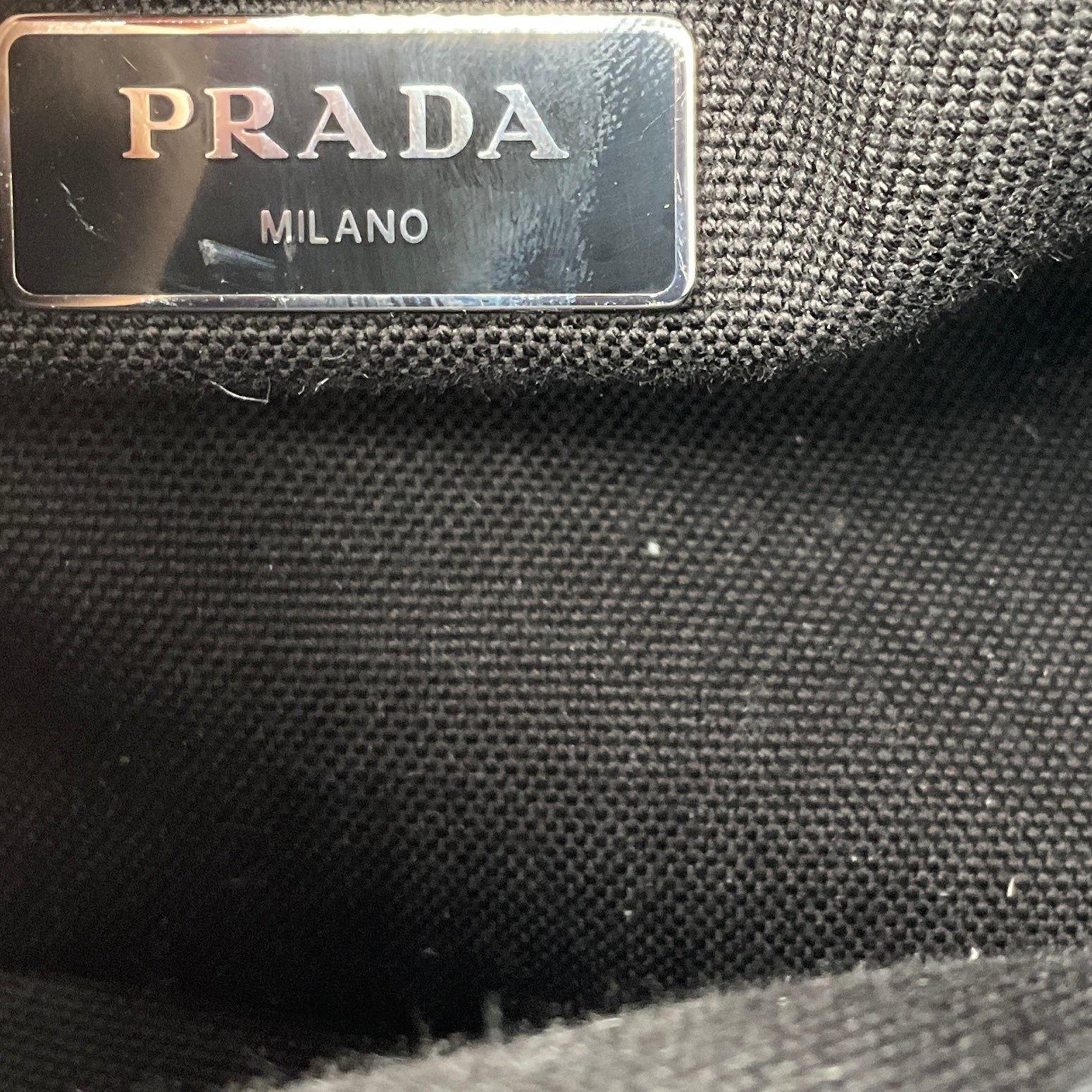 Prada Black Multi Raffia Circle Tote