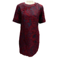 Load image into Gallery viewer, Jason Wu Collection Navy / Burgundy Short Sleeved Mini Dress

