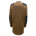 Load image into Gallery viewer, Sandro Brown / Black Lambskin Leather Trimmed Wool Coat
