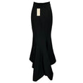 Load image into Gallery viewer, Alexandre Vauthier Black High Waisted High-Low Crepe Maxi Skirt with Flared Hem
