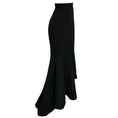 Load image into Gallery viewer, Alexandre Vauthier Black High Waisted High-Low Crepe Maxi Skirt with Flared Hem
