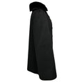 Load image into Gallery viewer, Fendi Black Double Breasted Wool Cape Coat with Mink Fur Collar
