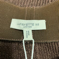 Load image into Gallery viewer, Lafayette 148 New York Brown Wool Metallic Finespun Voile Sunburst Ribbed Pull On Skirt
