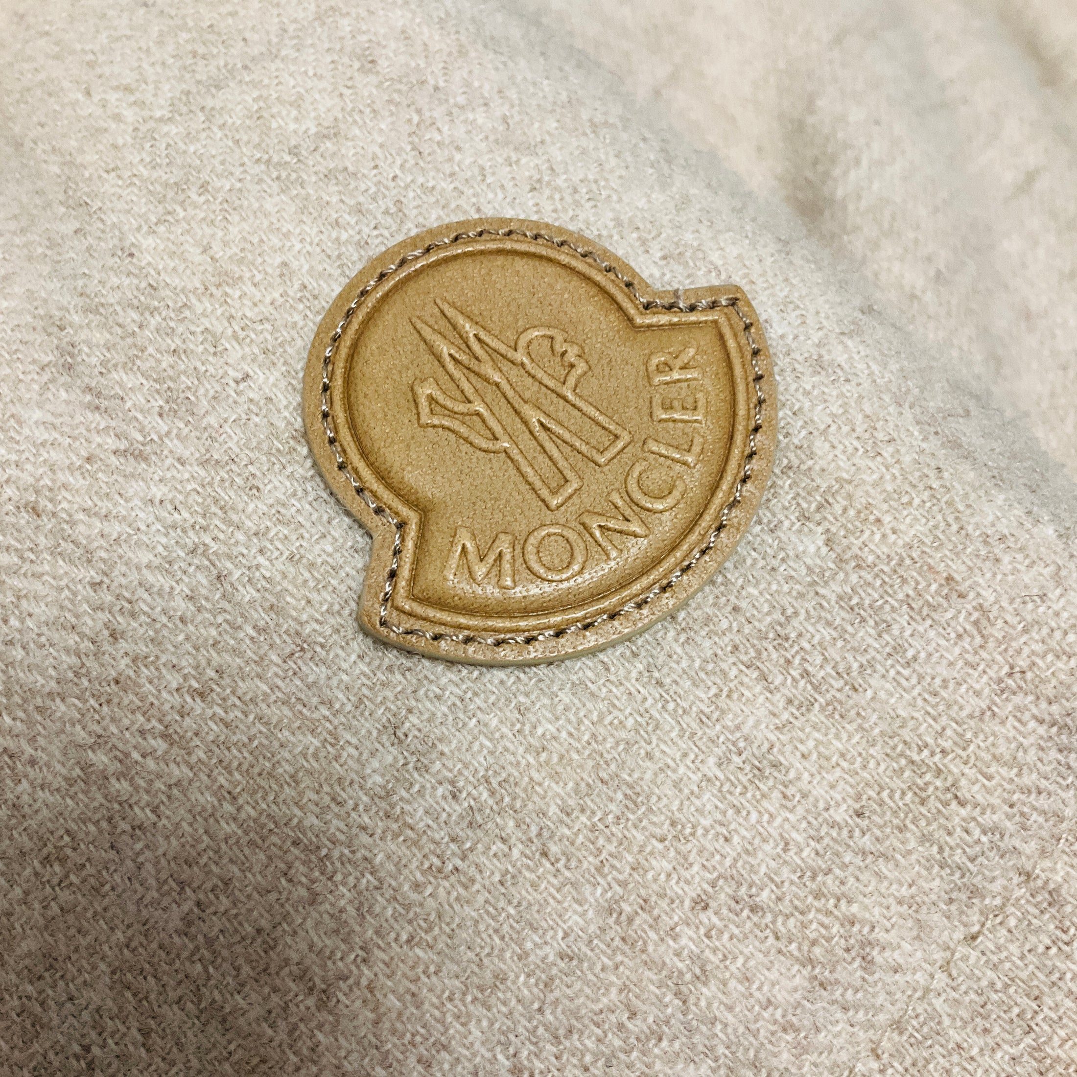 Moncler Beige Bonaguil Padded Wool and Cashmere Down Coat