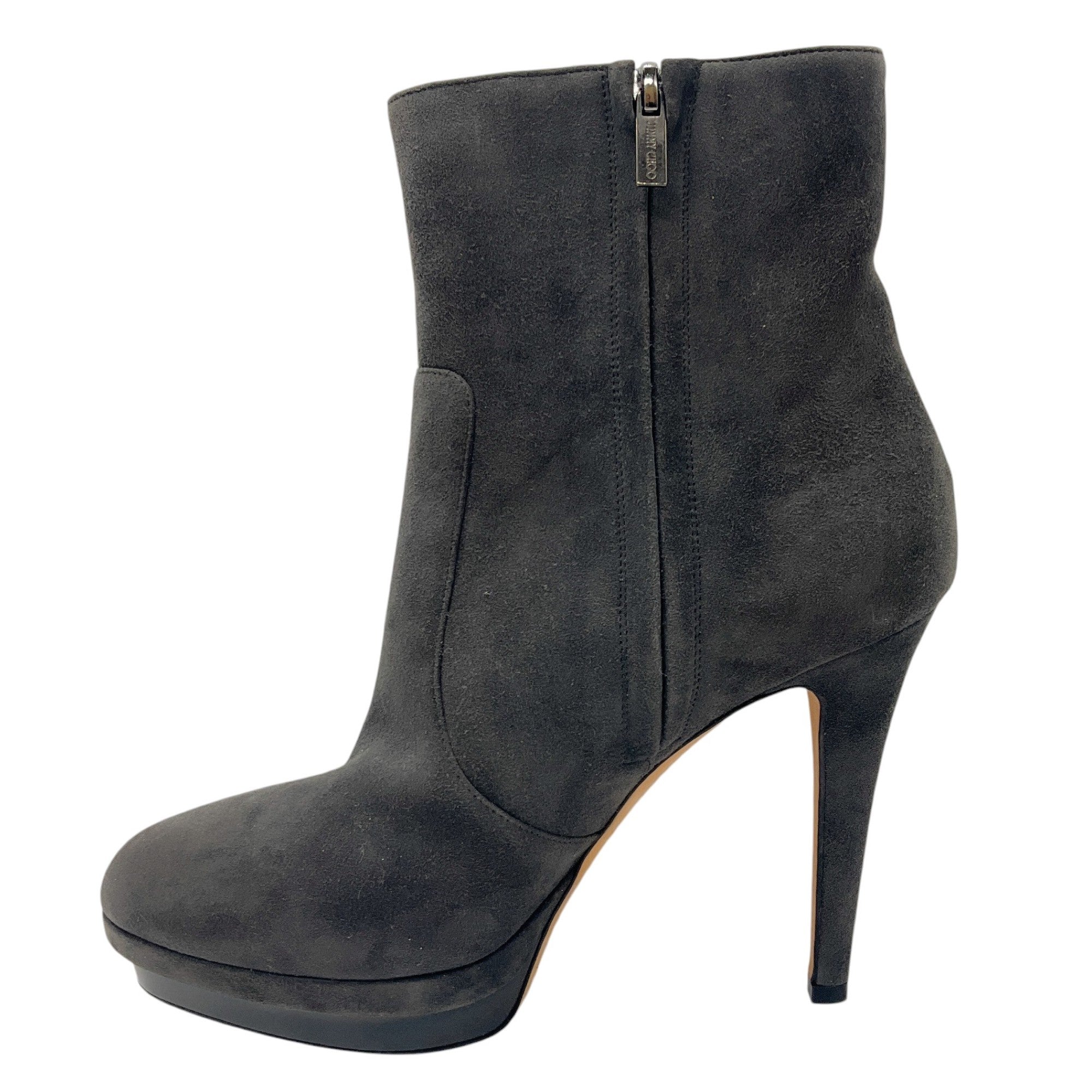 Jimmy Choo Grey Suede Platform Booties