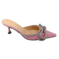 Load image into Gallery viewer, Mach & Mach Pink Crystal Embellished Satin Mules
