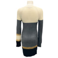 Load image into Gallery viewer, Vionnet Ivory / Charcoal Grey / Gold Metallic / Black Striped Long Sleeved Knit Dress
